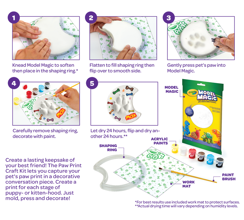 Crayola Pets Paw Print Keepsake Kit, Moon